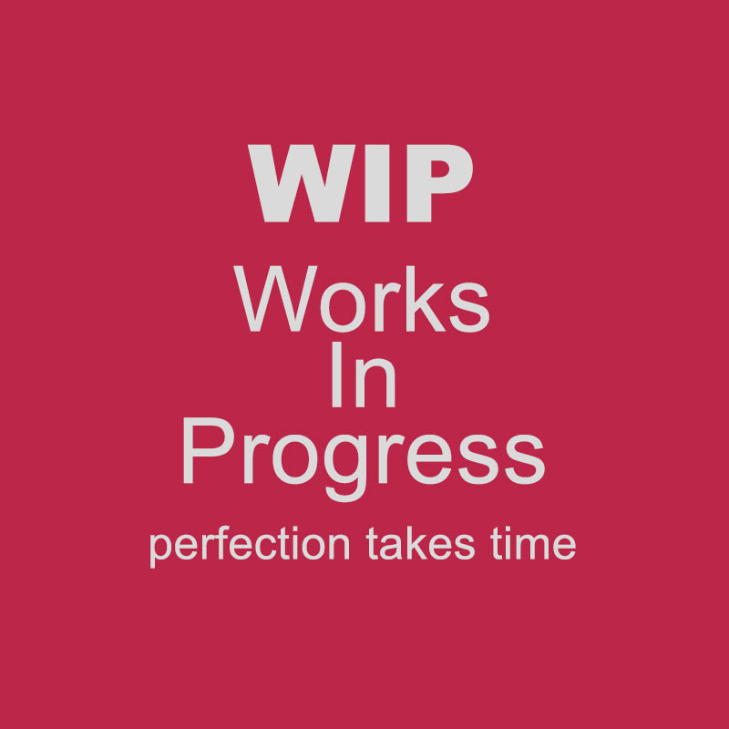 Perfection takes time... WIP... Works in Progress